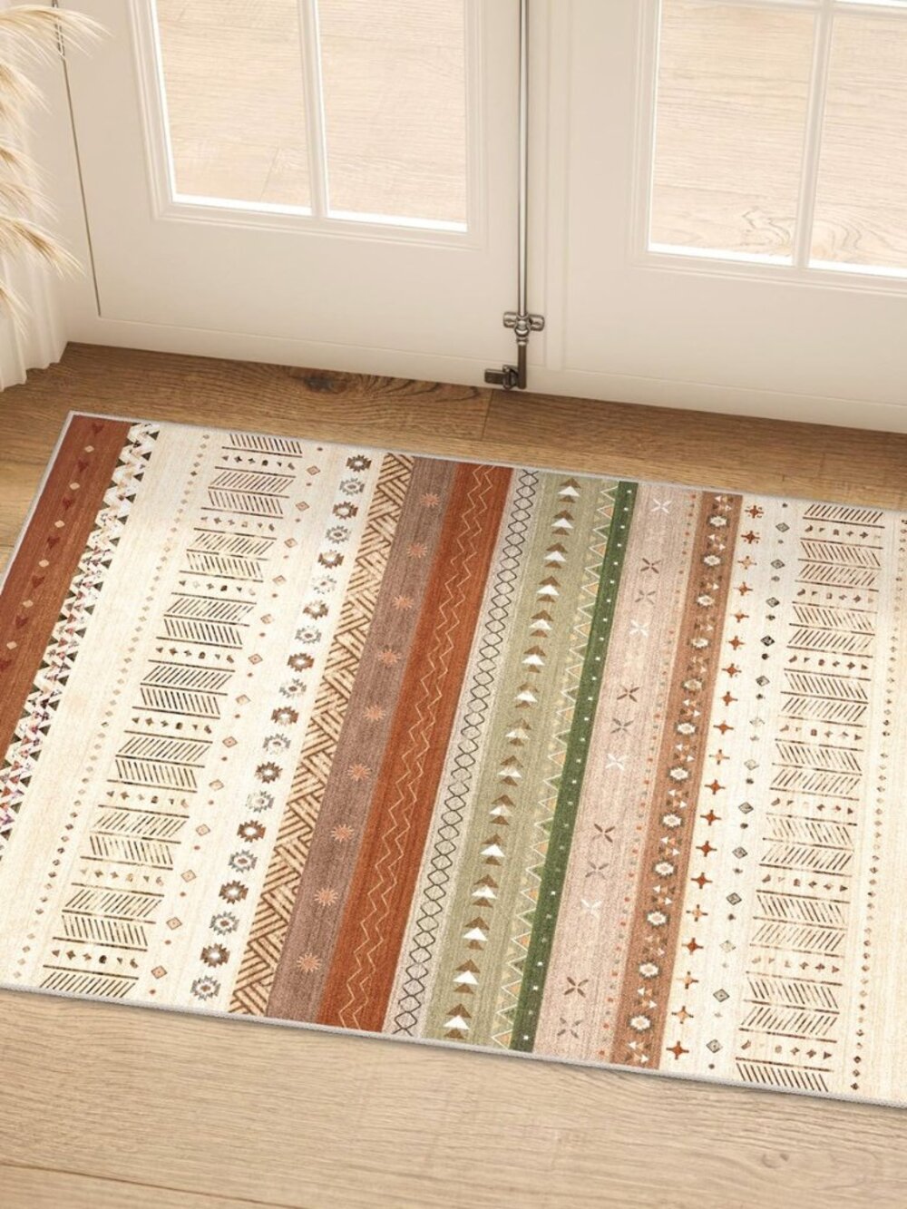 2x3 Washable Rug Boho Small Area Rugs Non Slip Low-Pile Western